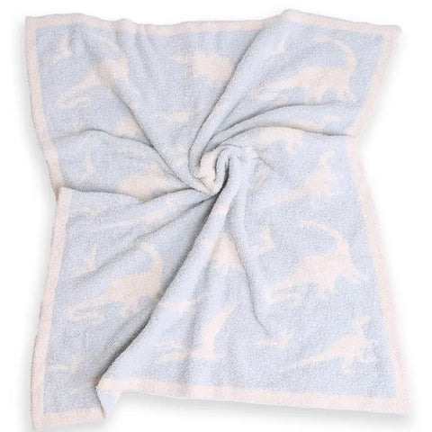 Dinosaur Print Kids Luxury Soft Throw Blanket