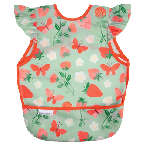 Bib w/ Catch Pocket: Strawberry