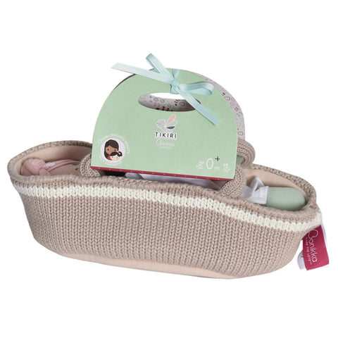 Knitted Carry Cot with Baby Lighter Skin: Remi