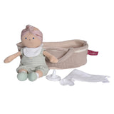 Knitted Carry Cot with Baby Lighter Skin: Remi