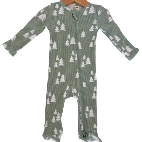 Organic Waffle, Footie: Alpine Trees