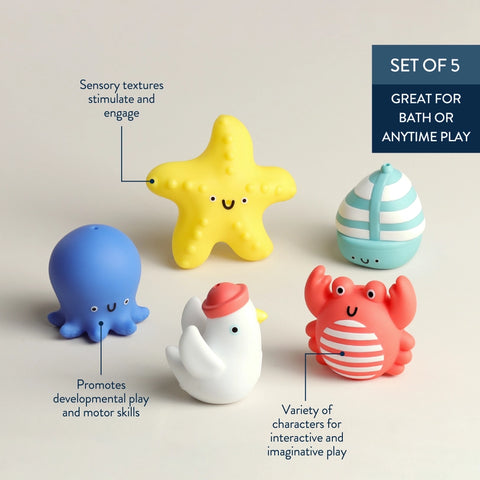 Itzy Bitzy Puppets Bath Toy Set: Nautical