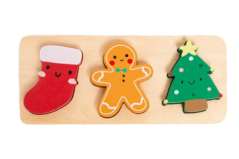 Christmas Shapes Wooden Puzzel