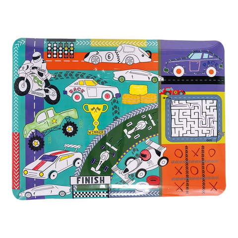 Coloring Fun and Games Mat: Cars