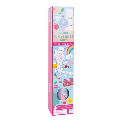 Coloring Fun and Games Mat: Rainbow Fairy