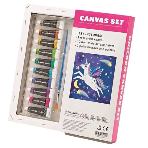 Canvas Set Paint + Brush: Unicorn