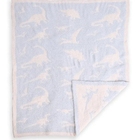 Dinosaur Print Kids Luxury Soft Throw Blanket
