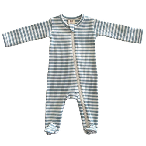 Siix, Footie: Dusty Blue Stripe