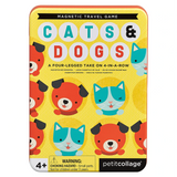 Cats & Dogs Four-in-a-Row Magnetic Travel Game
