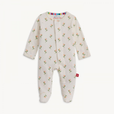 Magnetic Me, Footie: Floral Chicken Tender Organic Cotton
