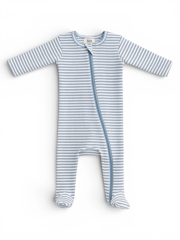 Siix, Footie: Dusty Blue Stripe