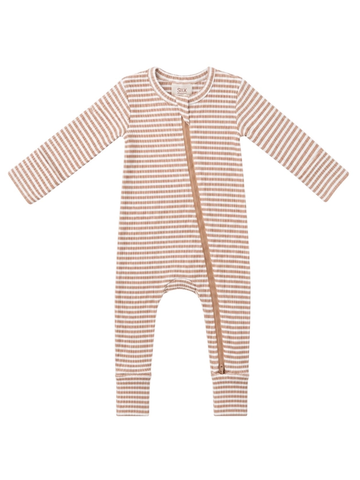 Siix, Romper: Tan Stripe