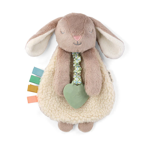 Itzy Lovey Plush with Silicone Teether Toy: Bunny