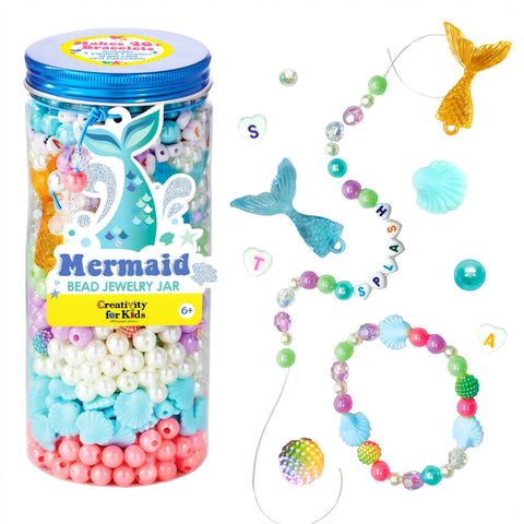 Bead Jewelry Jar Bracelet Craft Kit: Mermaid