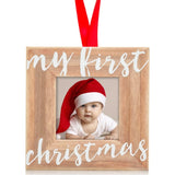 My First Christmas Wooden Frame Ornament