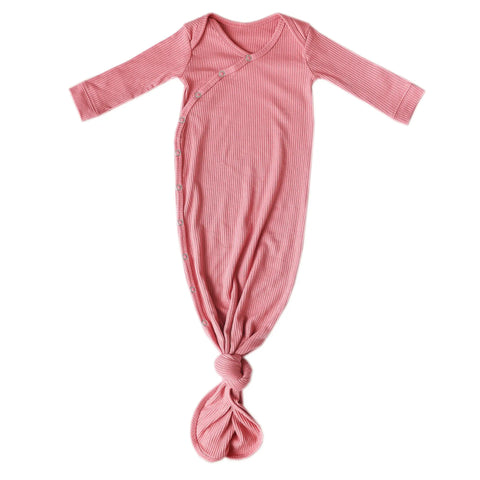 Copper Pearl, Knotted Gown: Rosewood Rib Knit