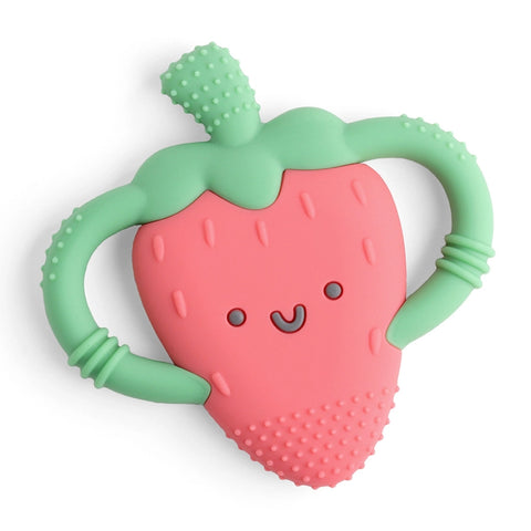 Chew Crew Strawberry Silicone Teether