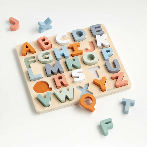 Alphabet Puzzle with Chalkboard