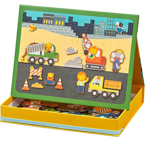 Magnetic Play Scene: Construction Site
