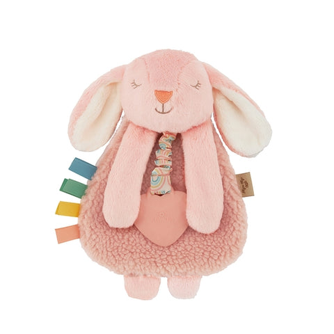 Itzy Lovey Plush with Silicone Teether Toy: Bunny