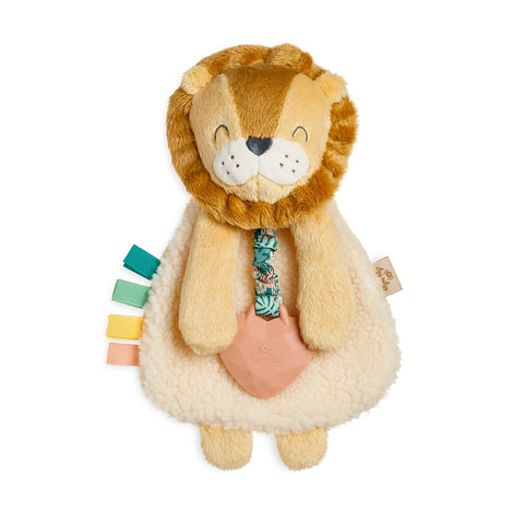Itzy Lovey Plush with Silicone Teether Toy: Lion
