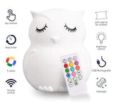 Owl LED Night Light with Remote