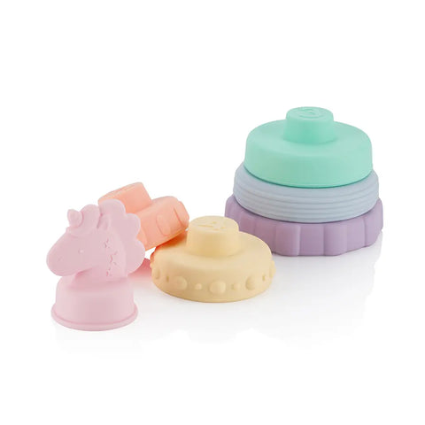 Itzy Stacker Silicone Stacking Toy: Unicorn