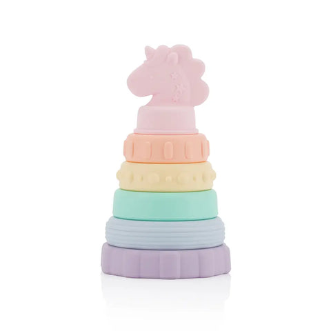 Itzy Stacker Silicone Stacking Toy: Unicorn