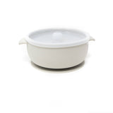 Suction Bowl with Lid - Taupe
