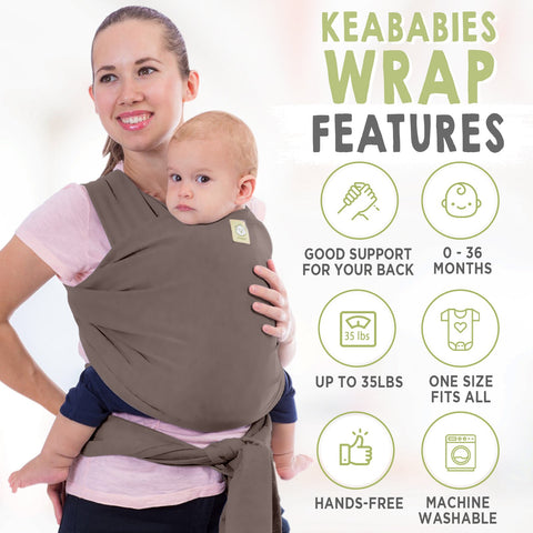 Baby Wrap Carrier: Copper Gray