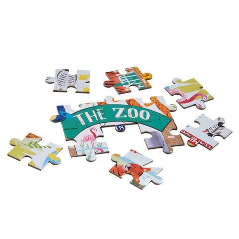 The Zoo Leaf Shaped Jigsaw Puzzle 80 piece